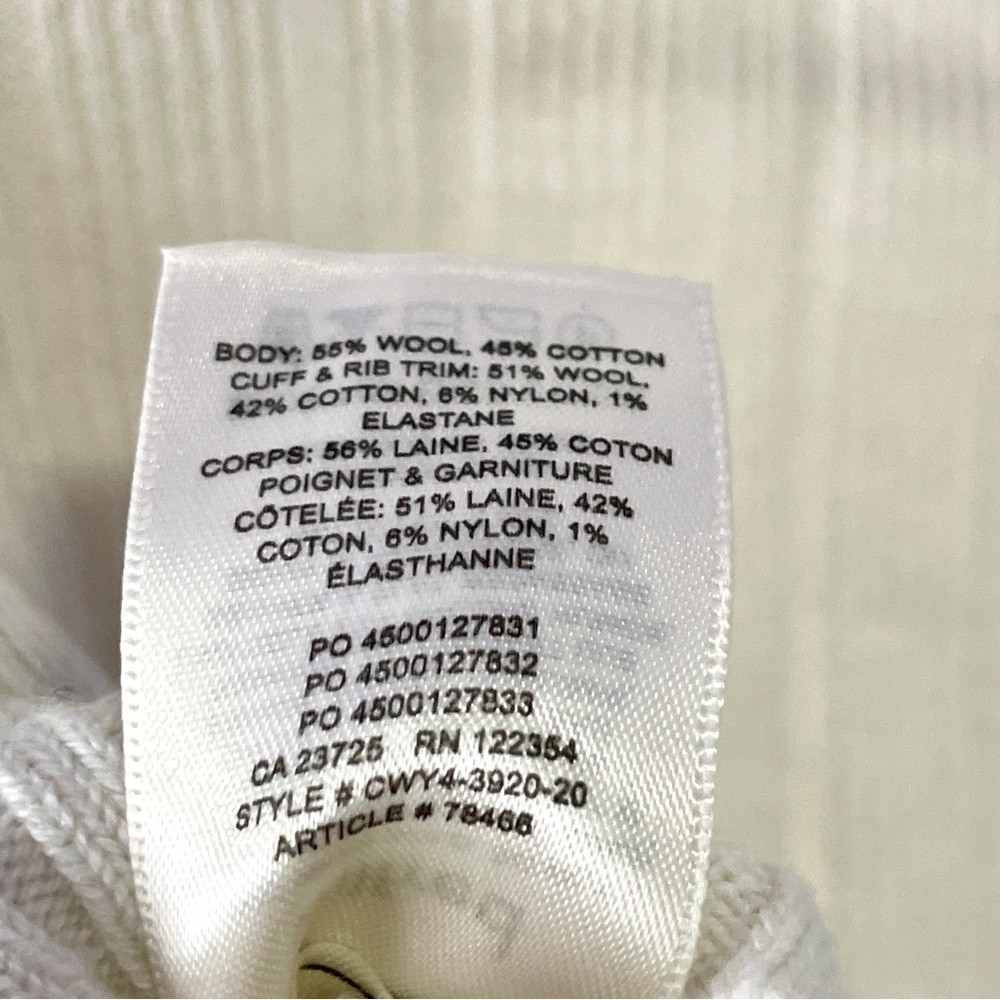 Wilfred Plunge Front Merino Wool Cardigan in White - Picture 7 of 7